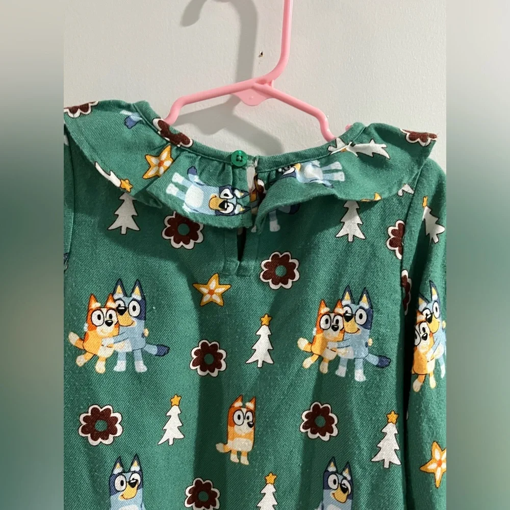 Hannah Anderson Bluey Holiday Flannel Nightgown, size 5